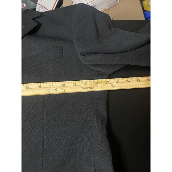 Giorgio Armani Blazer Mens 42C Black  Wool Sport Coat Suit Jacket - Picture 12 of 15